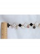 Fashion Retro Personality Black White Perfume Bottle Cloud Multi-Element Anklet