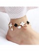 Fashion Retro Personality Black White Perfume Bottle Cloud Multi-Element Anklet