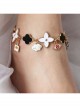 Fashion Retro Personality Black White Perfume Bottle Cloud Multi-Element Anklet