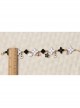 Fashion Retro Personality Black White Perfume Bottle Cloud Multi-Element Anklet