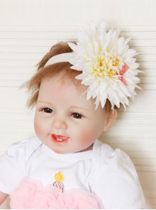 Cute Fashion Flower Exaggerated Bow White Baby Child Princess Year Old Holiday Headband