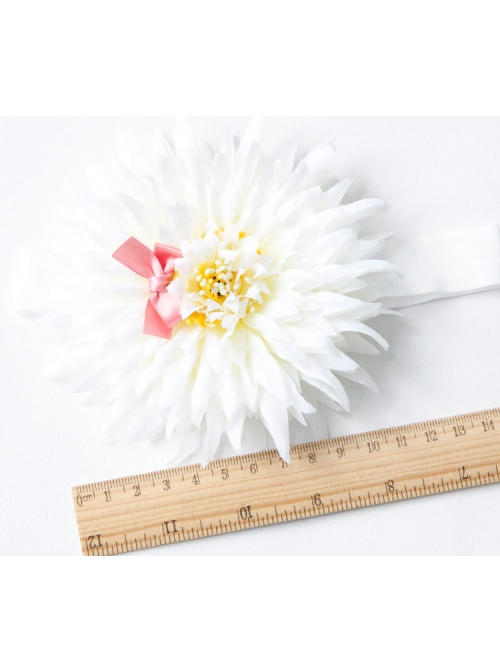 Cute Fashion Flower Exaggerated Bow White Baby Child Princess Year Old Holiday Headband