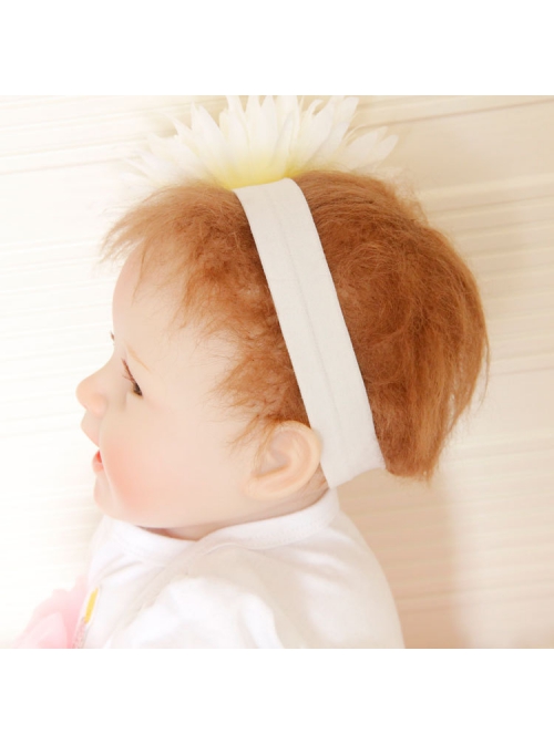Cute Fashion Flower Exaggerated Bow White Baby Child Princess Year Old Holiday Headband