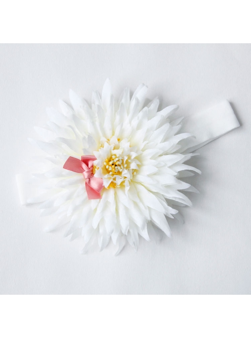 Cute Fashion Flower Exaggerated Bow White Baby Child Princess Year Old Holiday Headband