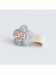 Cute Fashion Blue Flowers White Pearl Children Princess Girl Cute Baby Year Old Holiday Small Hairpin
