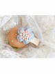Cute Fashion Blue Flowers White Pearl Children Princess Girl Cute Baby Year Old Holiday Small Hairpin