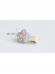 Cute Fashion Blue Flowers White Pearl Children Princess Girl Cute Baby Year Old Holiday Small Hairpin