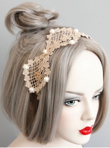 Retro Fashion Personality Love Golden Lace Flower Hollow Bow Temperament Female Hair Band