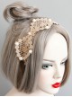 Retro Fashion Personality Love Golden Lace Flower Hollow Bow Temperament Female Hair Band