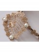 Retro Fashion Personality Love Golden Lace Flower Hollow Bow Temperament Female Hair Band