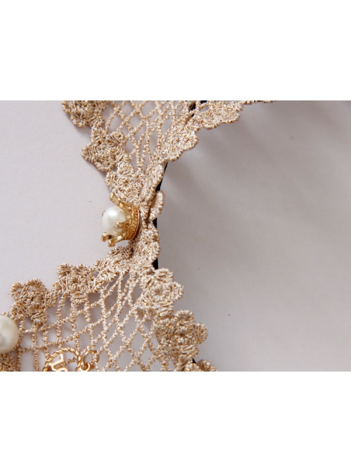Retro Fashion Personality Love Golden Lace Flower Hollow Bow Temperament Female Hair Band