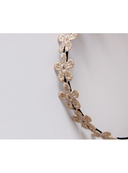 Retro Fashion Personality Love Golden Lace Flower Hollow Bow Temperament Female Hair Band