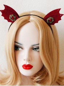 Exaggerated Retro Red Demon Animal Ears Halloween Christmas Gothic Funny Headband