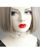 Fashion All-Match Baroque Personality White Pearl Velvet Choker