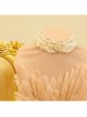Fashion All-Match Baroque Personality White Pearl Velvet Choker