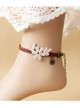 Retro Fashion Rest Simple Natural Tourism Golden Lace Flower Anklet