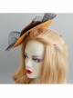 Gothic Black Bat Gauze Rose Flower Orange Halloween Vampire Party Prom Hat Hairpin