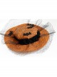 Gothic Black Bat Gauze Rose Flower Orange Halloween Vampire Party Prom Hat Hairpin