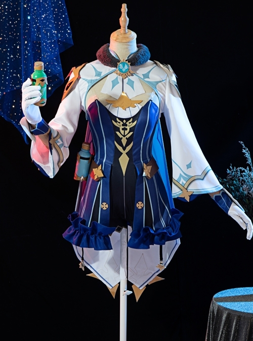 Genshin Impact Sucrose Halloween Game Cosplay Costume Full Set