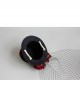 Retro Gothic Cross Bandage Red Rose Net Yarn Adult Male Female Halloween Prom Party Black Top Hat