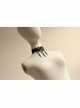 Exaggerated Gothic Black Lace Spiked Nails Cross Religious Female Retro Choker