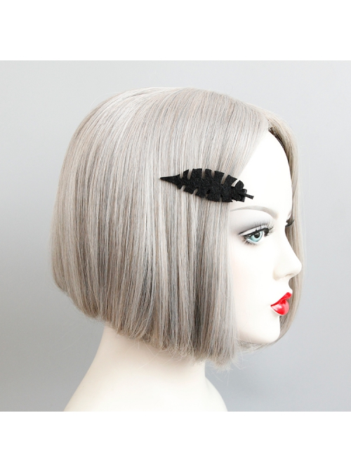 Retro Fashion Halloween Party Personality Gothic Black Leaves Hairpin
