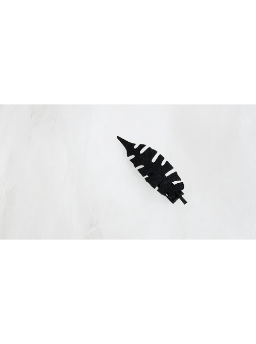 Retro Fashion Halloween Party Personality Gothic Black Leaves Hairpin