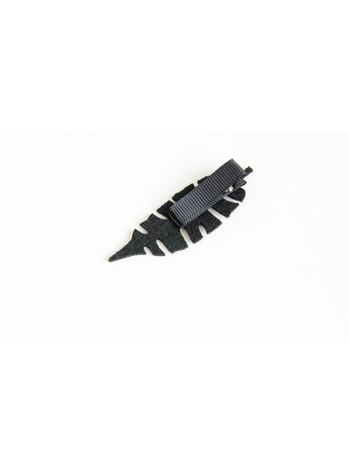 Retro Fashion Halloween Party Personality Gothic Black Leaves Hairpin