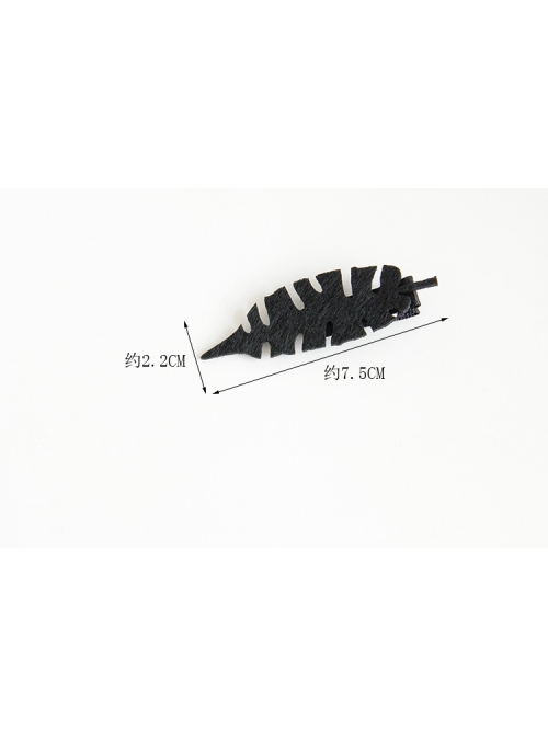 Retro Fashion Halloween Party Personality Gothic Black Leaves Hairpin