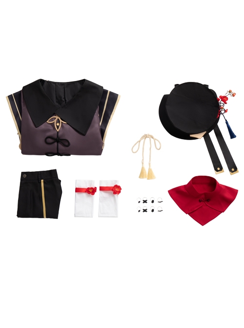 Genshin Impact Hu Tao Halloween Game Cosplay Costume Full Set