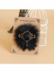Gothic Retro Fashion Black Fox Fur Rose Flower Pearl Handmade Female Antique Fabric Brooch Buckle