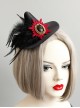 Black Retro Gothic Witch Feather Witch Male Female Child Halloween Party Show Top Hat
