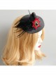 Black Retro Gothic Witch Feather Witch Male Female Child Halloween Party Show Top Hat