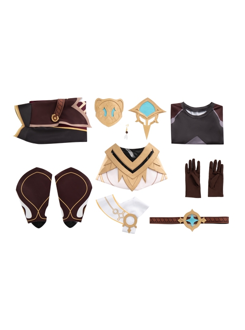Genshin Impact Traveller Male Role Halloween Game Cosplay Costume Full Set