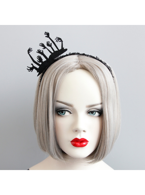 Gothic Retro Black Fashion Ghost Hand Stage Show Halloween Christmas Party Headband