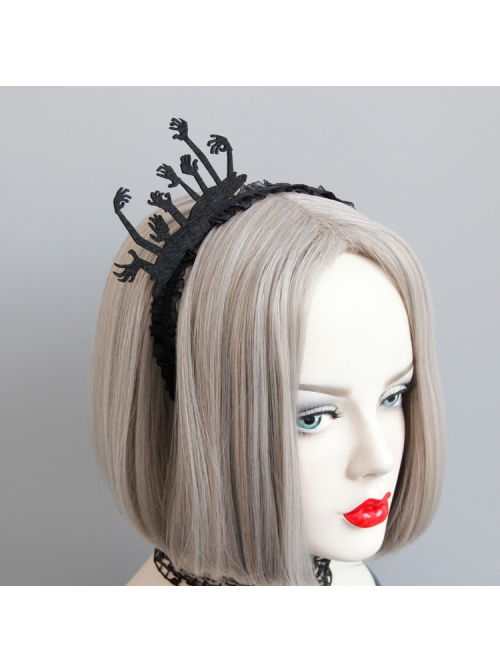 Gothic Retro Black Fashion Ghost Hand Stage Show Halloween Christmas Party Headband