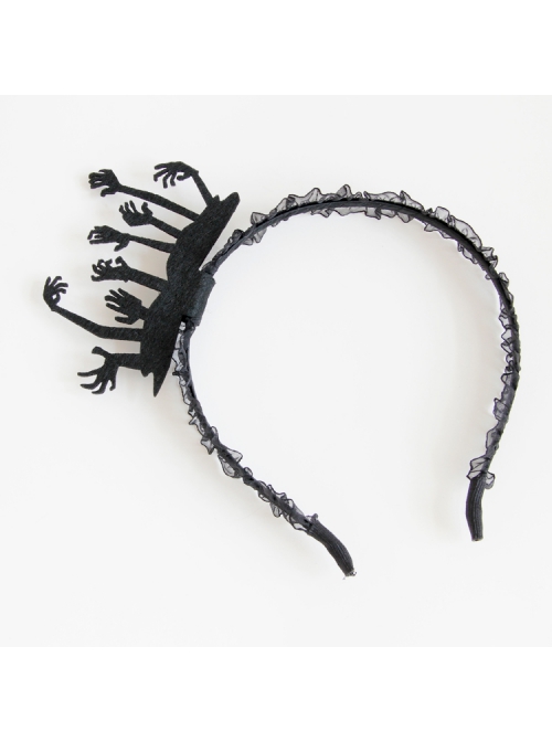Gothic Retro Black Fashion Ghost Hand Stage Show Halloween Christmas Party Headband
