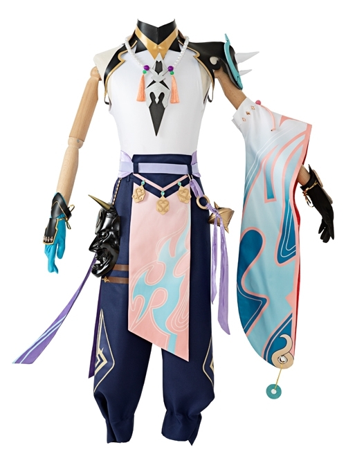 Genshin Impact Xiao Halloween Game Cosplay Costume Full Set