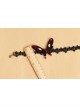 Gothic Black Retro Vampire Butterfly Ruby Fashion Choker