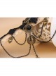 Black Gothic Sexy Fashion Retro Love Heart Wings Chain Lace Female Choker