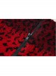 Metal Eyelets Leather Strap Decoration Red Punk Leopard Print Camo Fleece Skirt