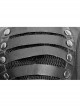 Front Metal Rings Leather Strap Decoration Black Punk Imitation Suede Men Mask