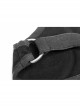 Front Metal Rings Leather Strap Decoration Black Punk Imitation Suede Men Mask