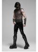 Metal Nails Decoration Lace-Up Hollow-Out Black Punk Woven Women Gloves
