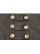 Metal Nails Decoration Lace-Up Hollow-Out Black Punk Woven Women Gloves