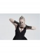 Black Gothic Hollow Hook Lace Mesh Gloves
