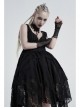 Black Gothic Hollow Hook Lace Mesh Gloves