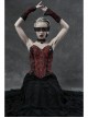 Red Gothic Hollow Hook Lace Mesh Gloves