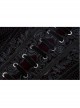 Front Decals Mesh Side Zipper Back Waist Lace-Up Black Gothic Velvet Belt