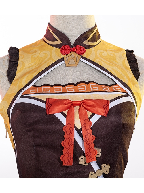 Genshin Impact Xiangling Halloween Game Cosplay Costume Full Set